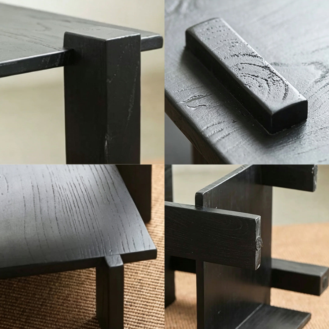 Holden Black Wood Accent Side Table