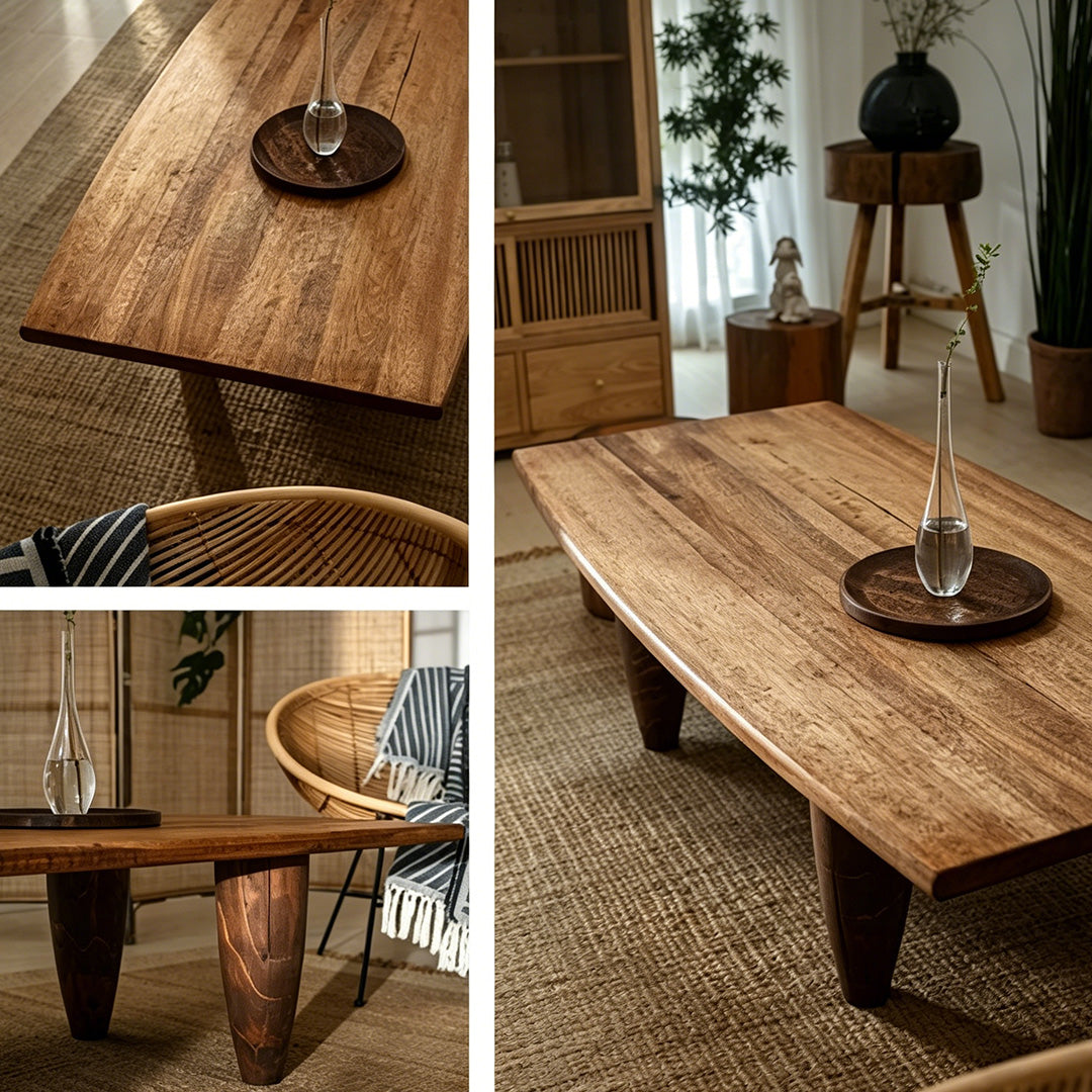 Cosmo Natural Wood Rustic Coffee Table