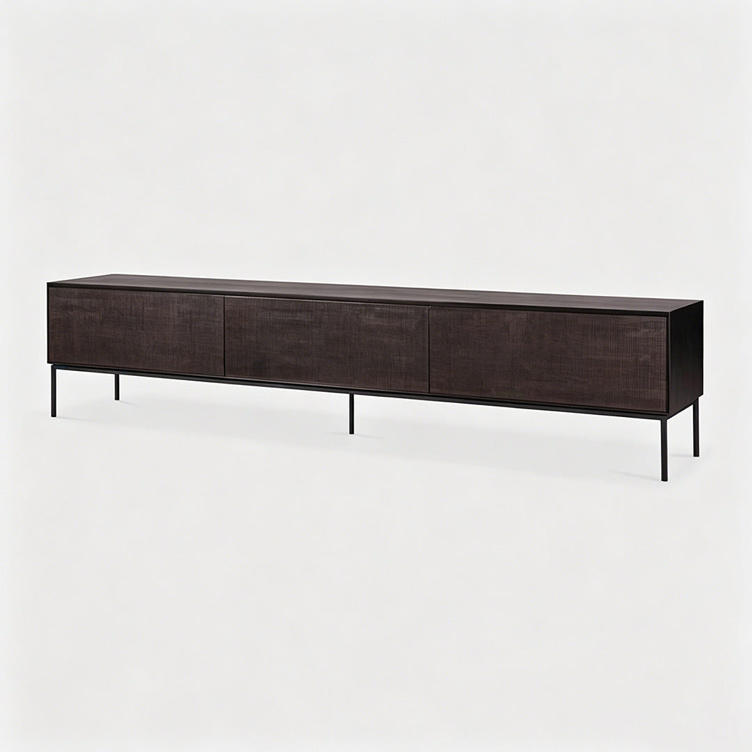 Reuben Matte Black Low Storage Unit