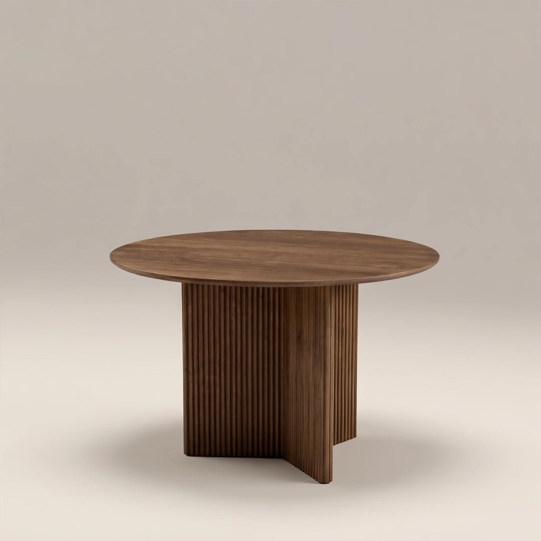 Margot Walnut Round Dining Table