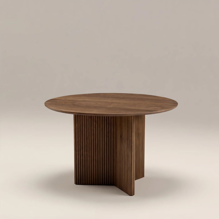 Margot Walnut Round Dining Table