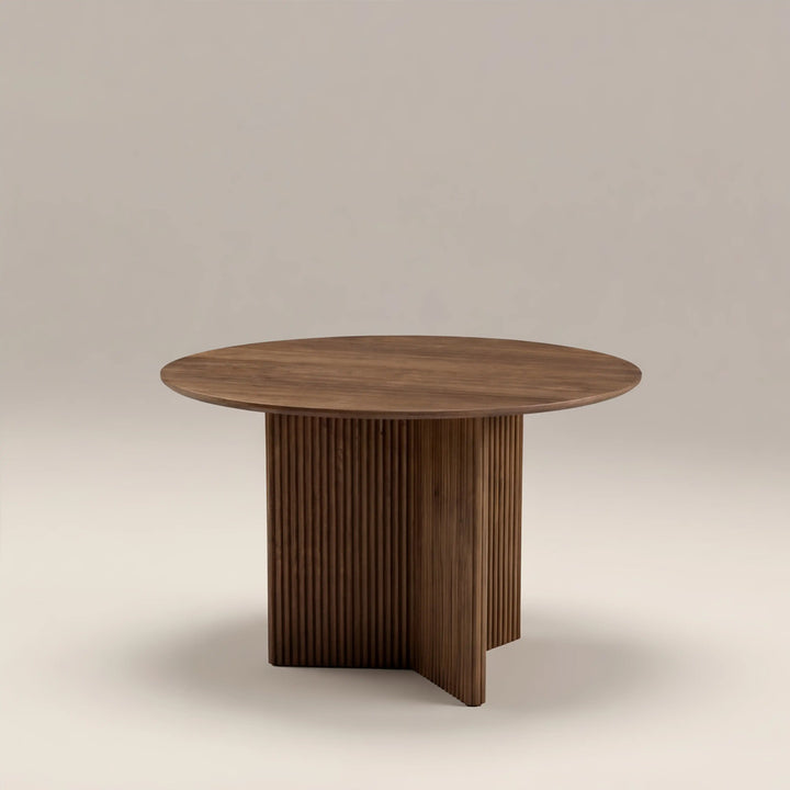 Margot Walnut Round Dining Table