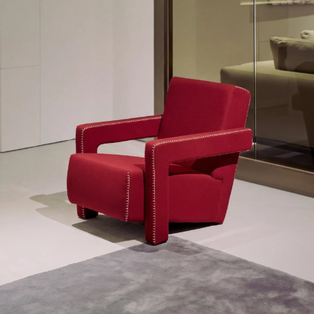 Cassina Utrecht Armchair Designer Sofa Chair Minimalist Small Apartment Italian Single Chair 7-Character Chair