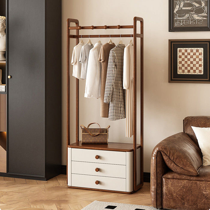 Sigurd Walnut And Cream Freestanding Garment Rack