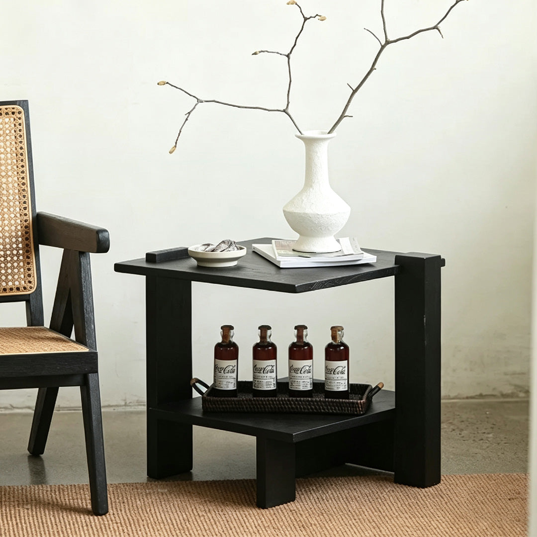 Holden Black Wood Accent Side Table