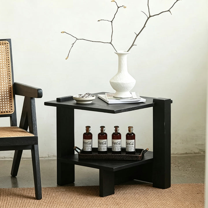 Holden Black Wood Accent Side Table