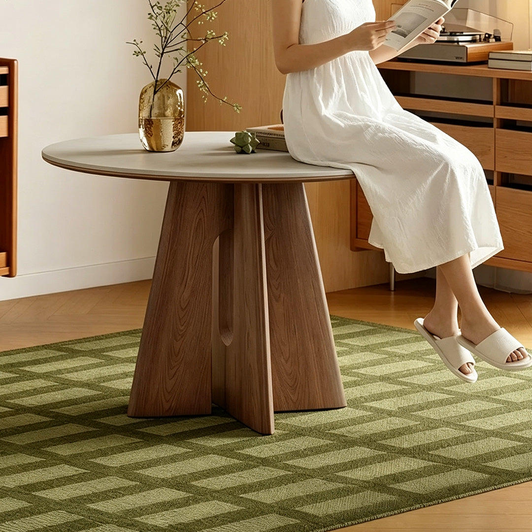 Glenn White Top Round Dining Table