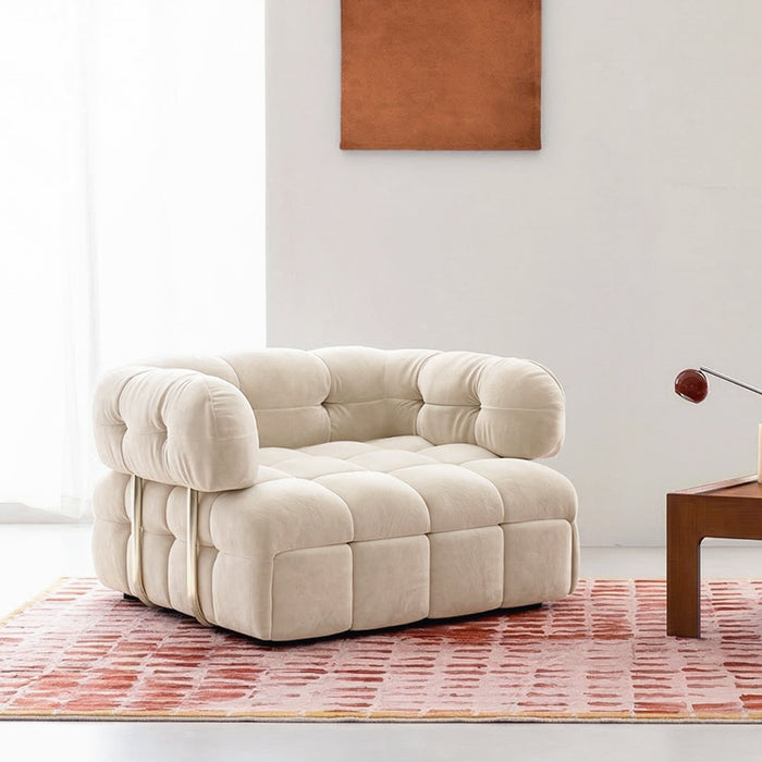 Rojas Single Sofa Bed, Armchair Sofa Bed, Cream, 100CM (Clearance)