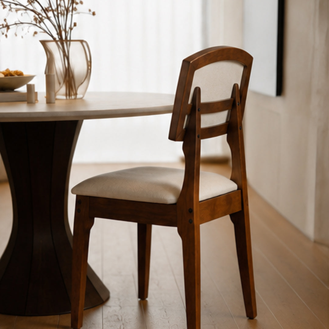 Ellington Dark Walnut Upholstered Dining Chair,Wood