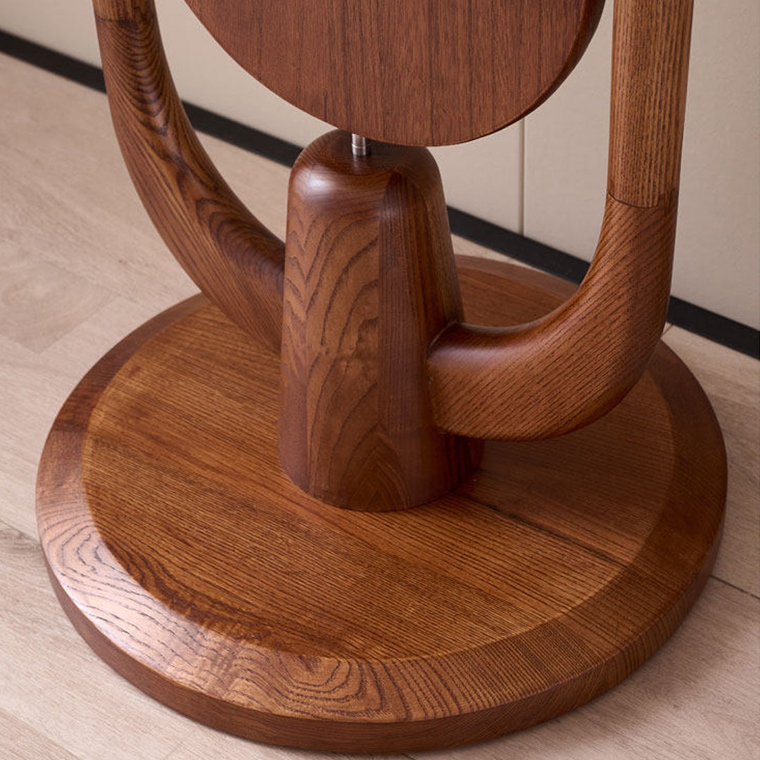 Damien Walnut Finish Standing Mirror & Coat Rack