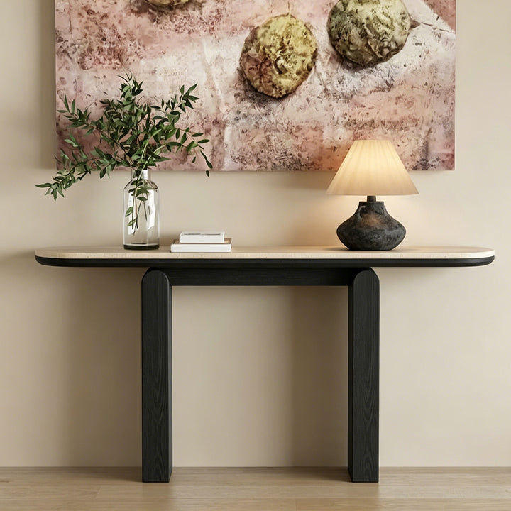 Desmond Black And Natural Wood Console Table