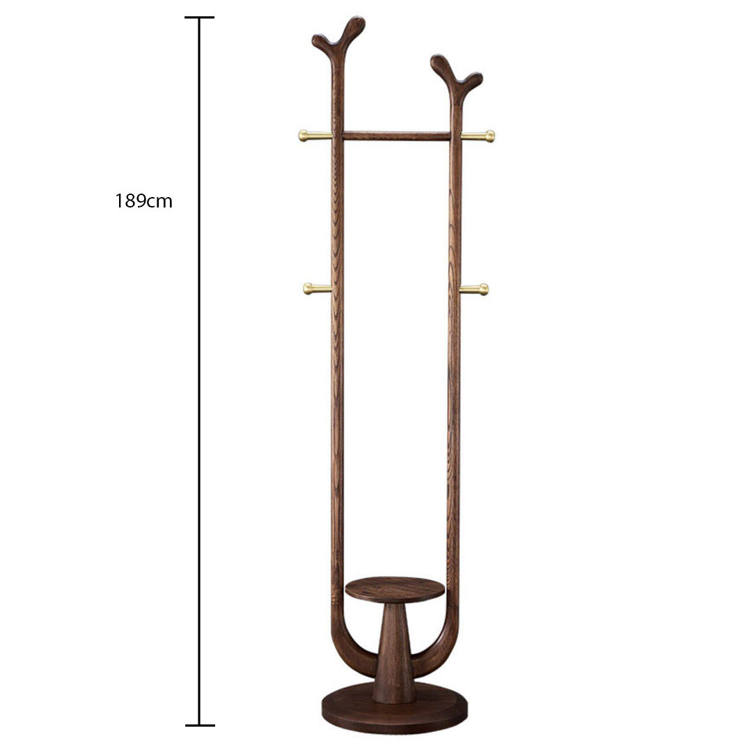 Ingrid Wax Wood Standing Coat Rack
