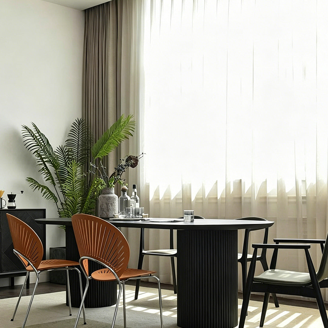 Curtis Matte Black Oval Dining Table