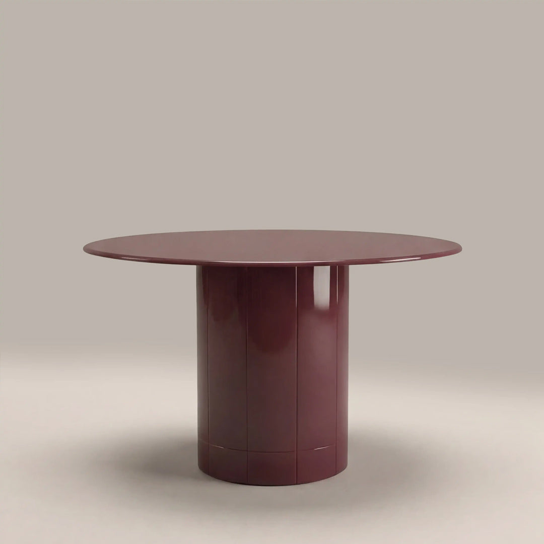 Laurel Gloss Burgundy Round Dining Table