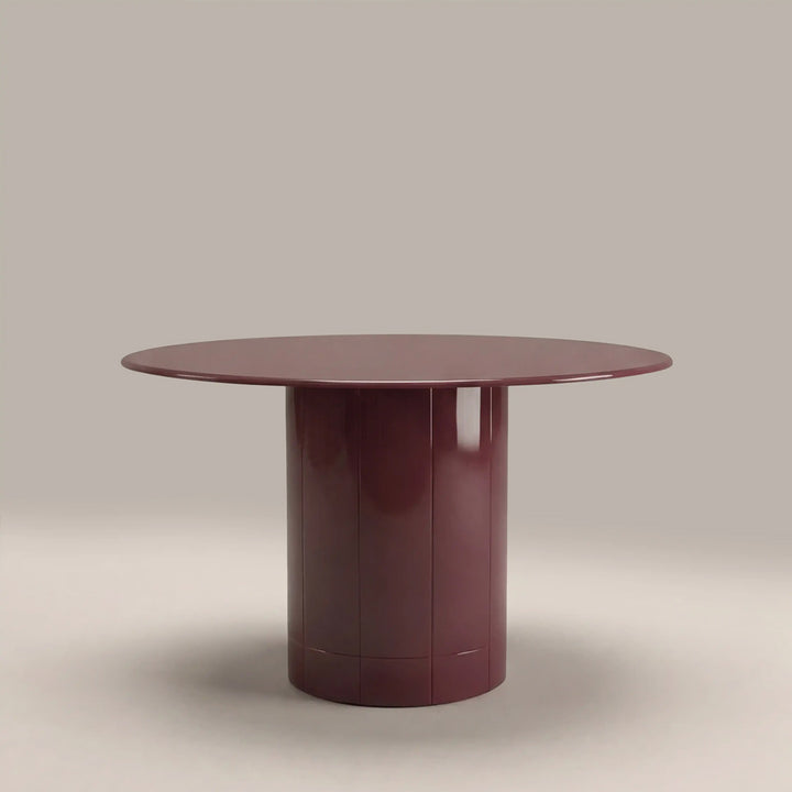 Laurel Gloss Burgundy Round Dining Table
