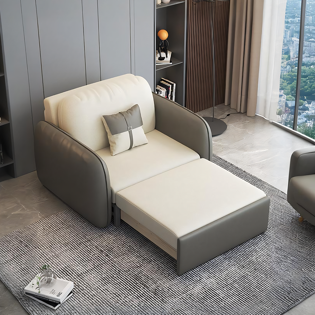 Caio Single Sofa Bed, Leathaire - corner bed sofa