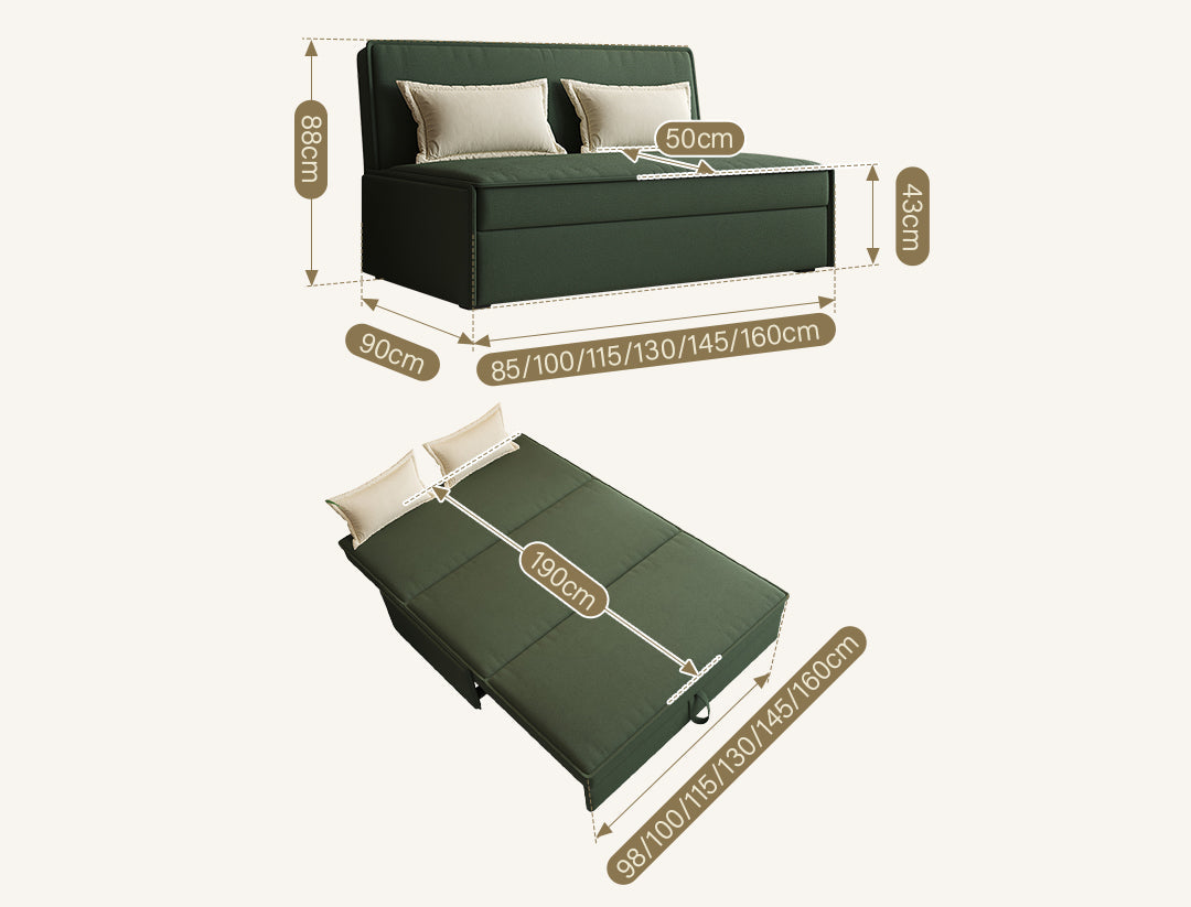 Haseeb Single Seater Sofa Bed, Two Seater Sofa Bed, Chenille
