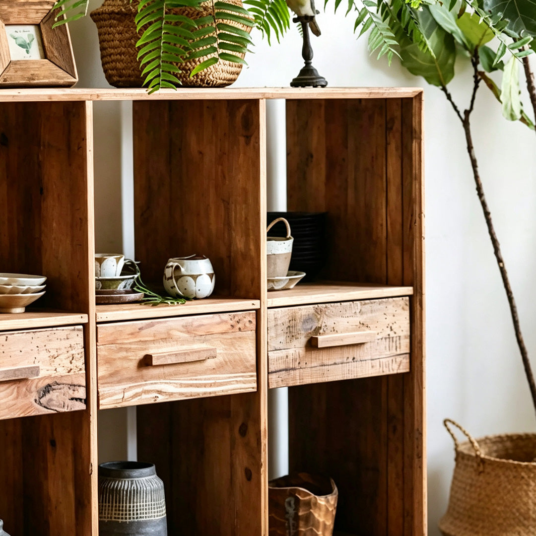 Hendrix Rustic Timber Storage Unit