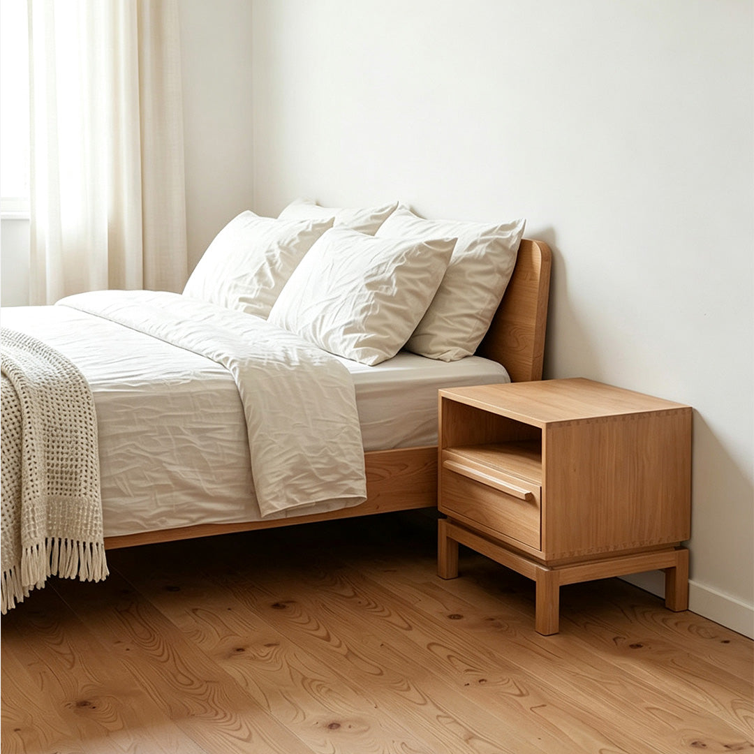 Forrest Natural Wood Bedside Table