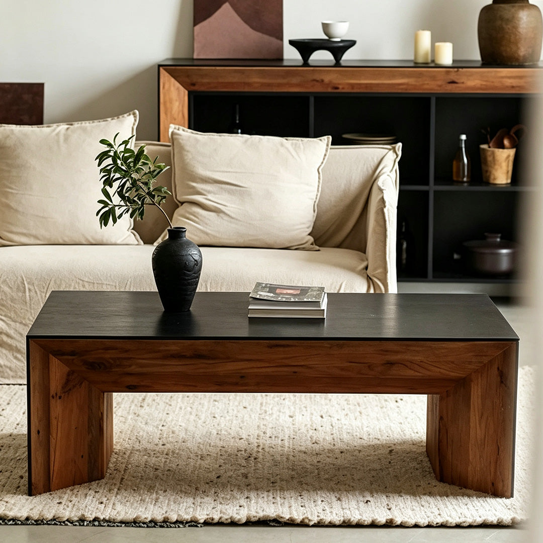 Hamish Matte Black Cube Coffee Table