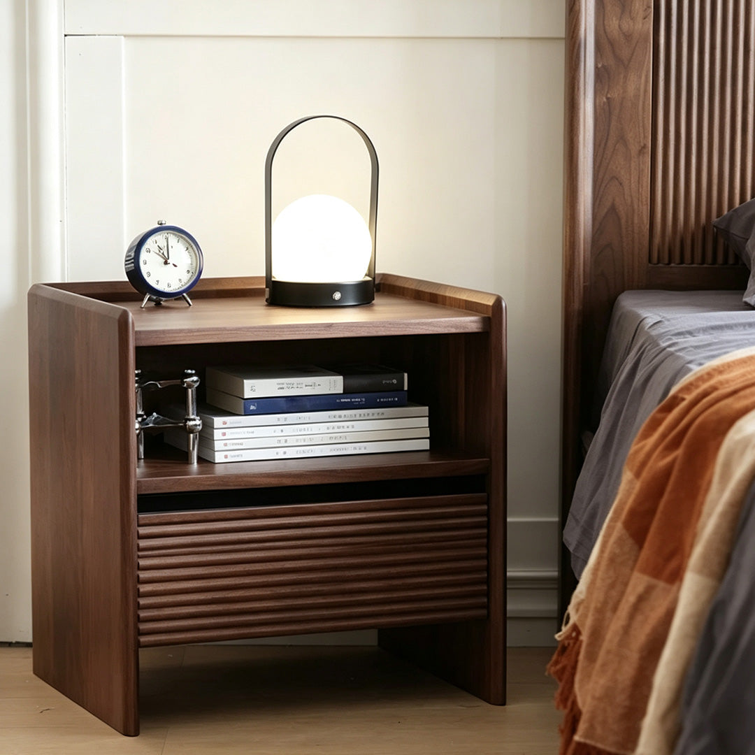 Elden Walnut Bedside Table