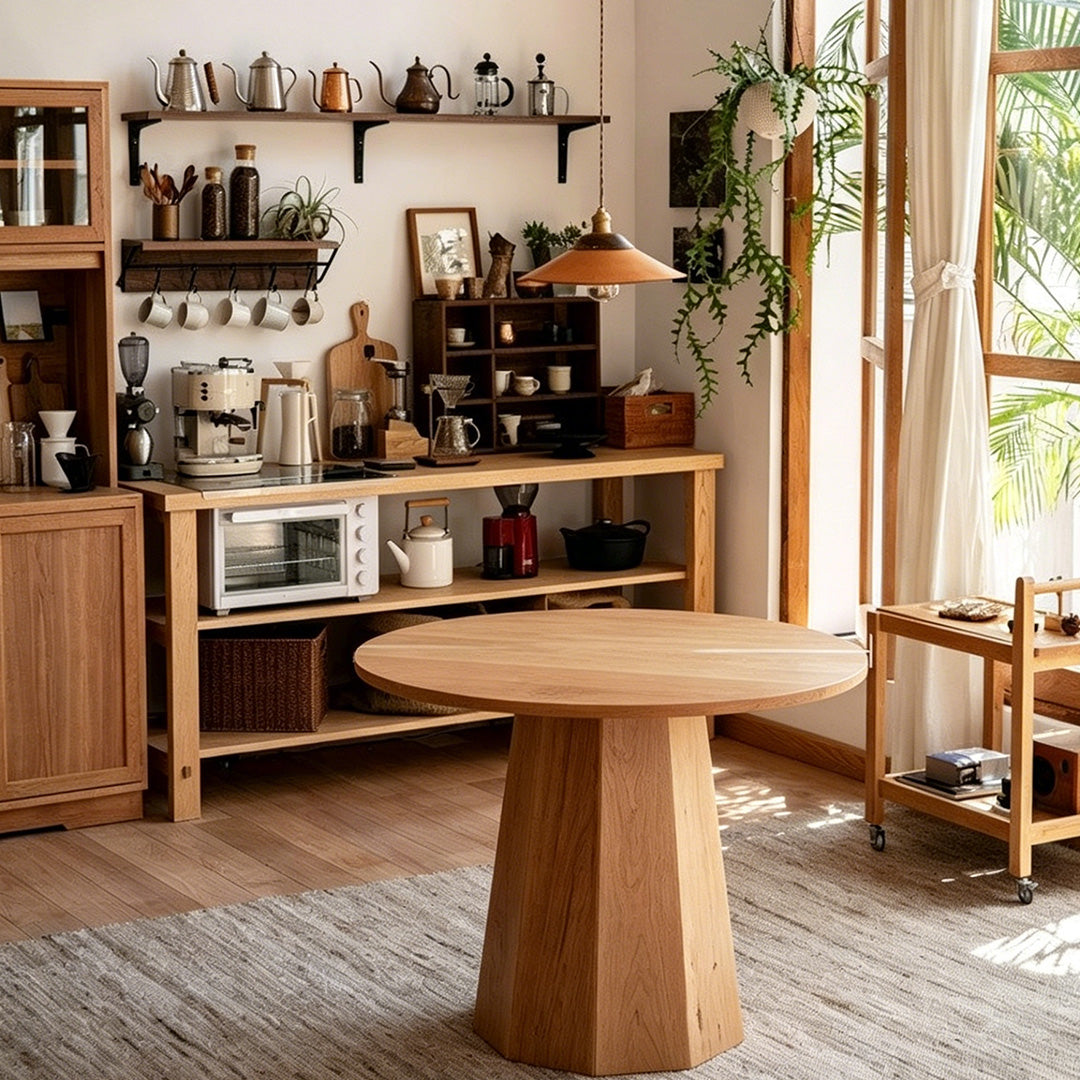Matthew Natural Maple Round Dining Table