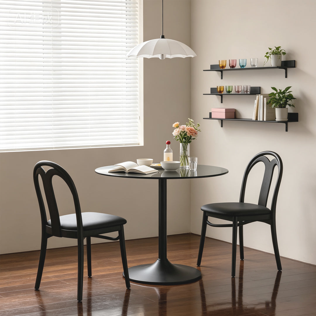 Fulbourn Black Glass Dining Table