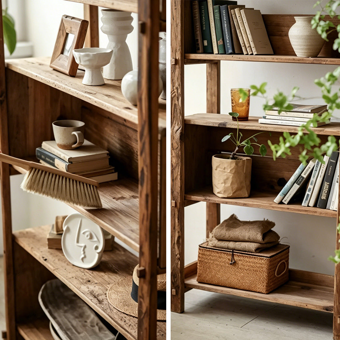 Jarlath Natural Wood Open Bookcase