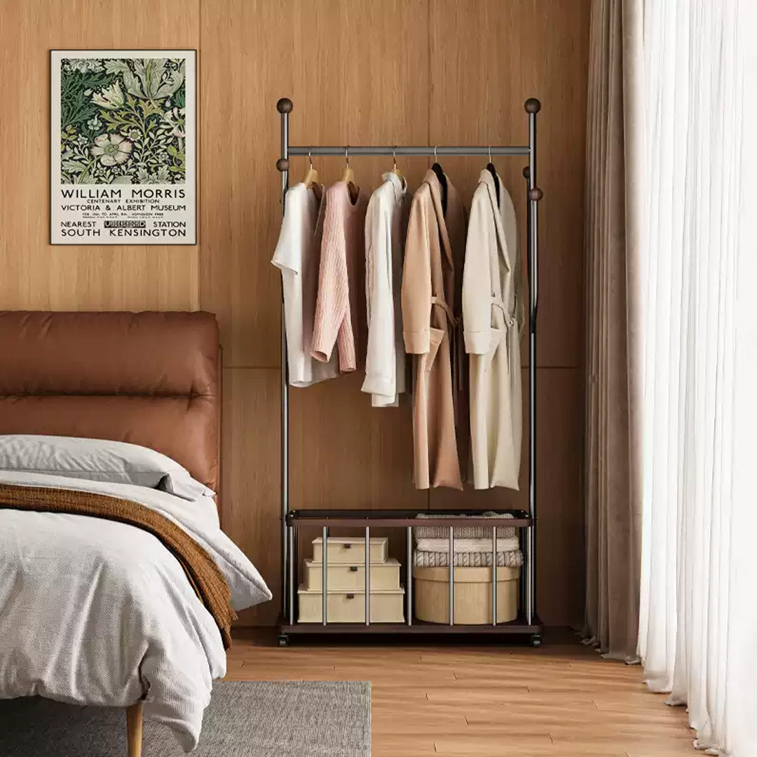 Fulbourn Bronze & Wood Freestanding Garment Rack