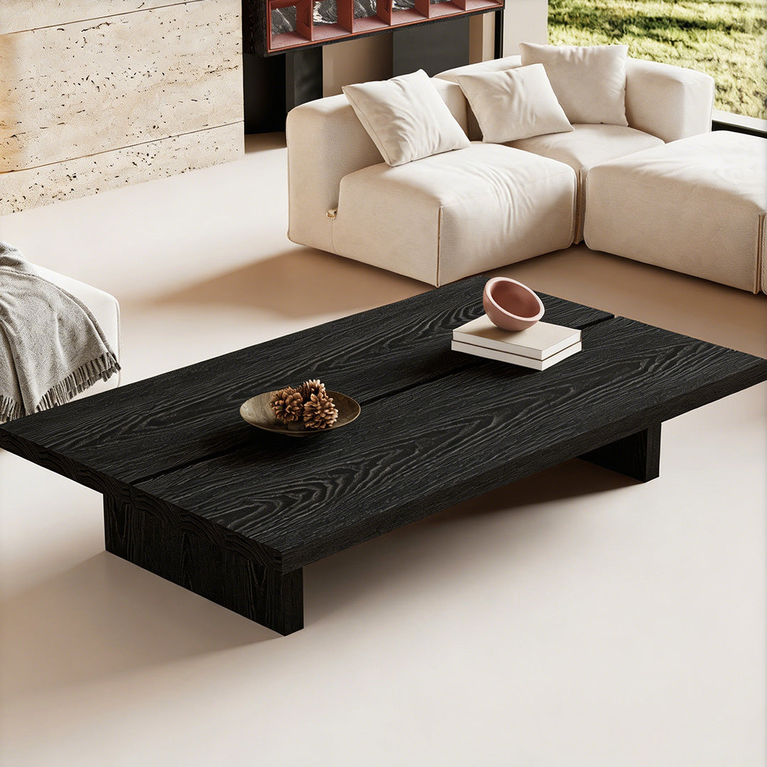 Christoper Charcoal Wood Coffee Table