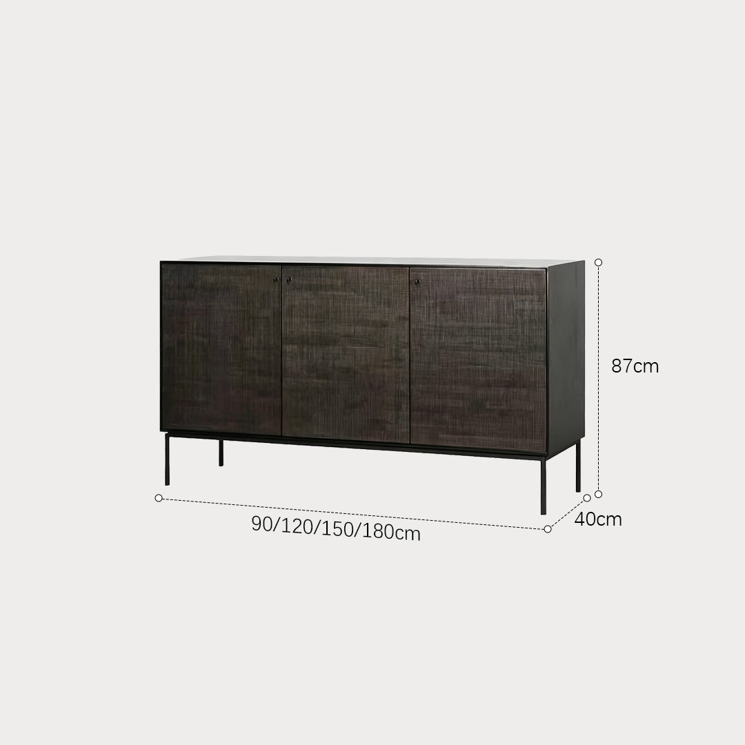 Gabriel Charcoal Textured Wood Sideboard
