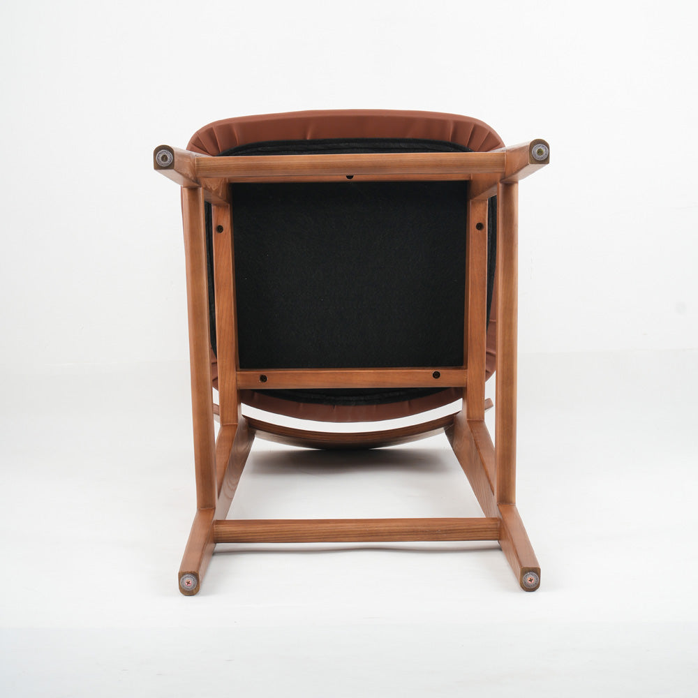 Ergonomic Solid Wood Bar Stool, Comfortable Bar Chair For Kitchen, Cafe And Entertainment Area