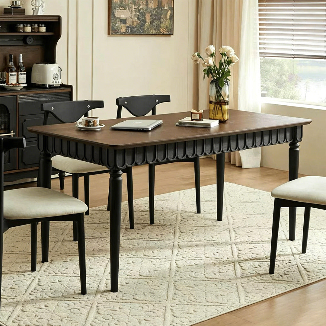 Darius Black And Walnut Dining Table