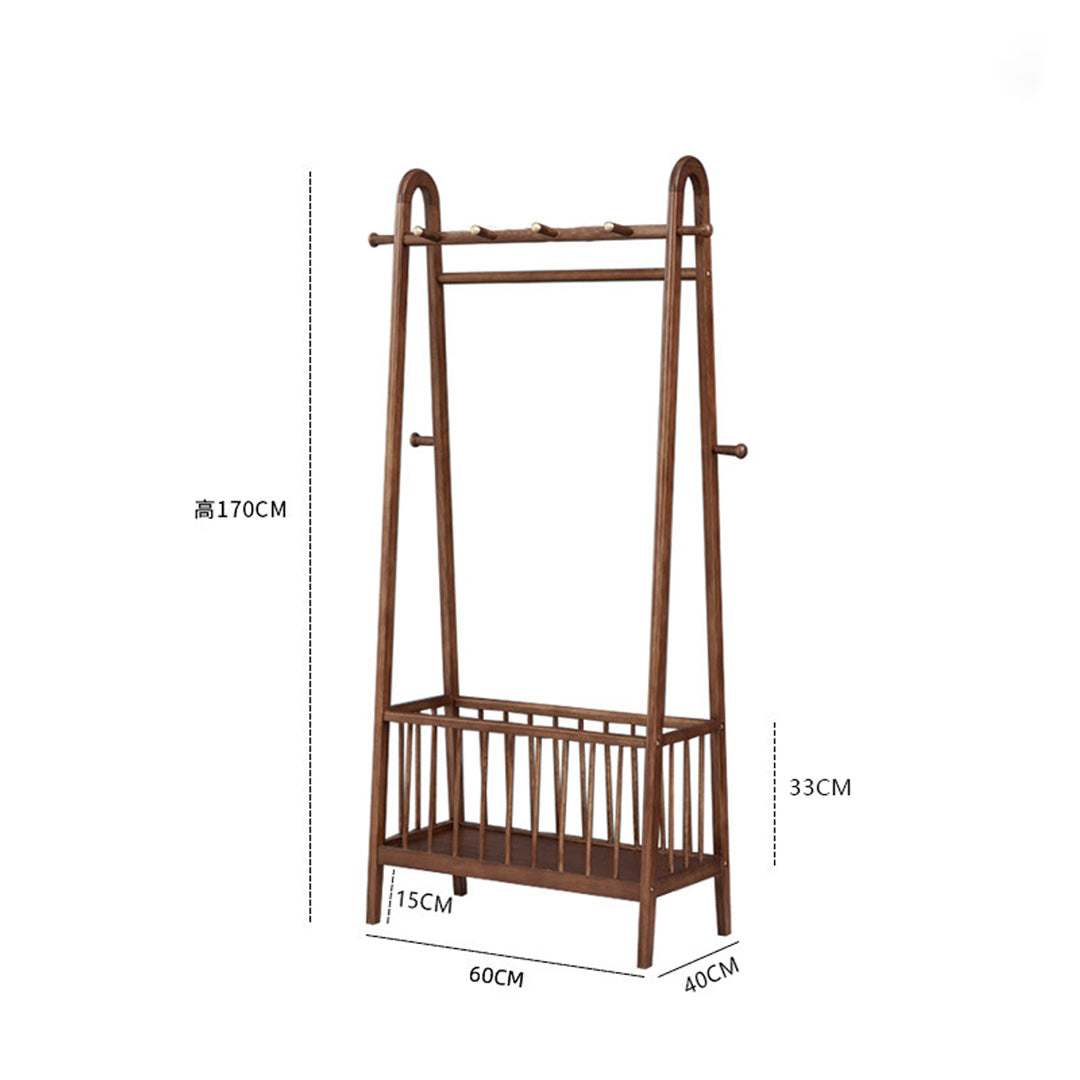 Elias Walnut Hanging Clothes Rack