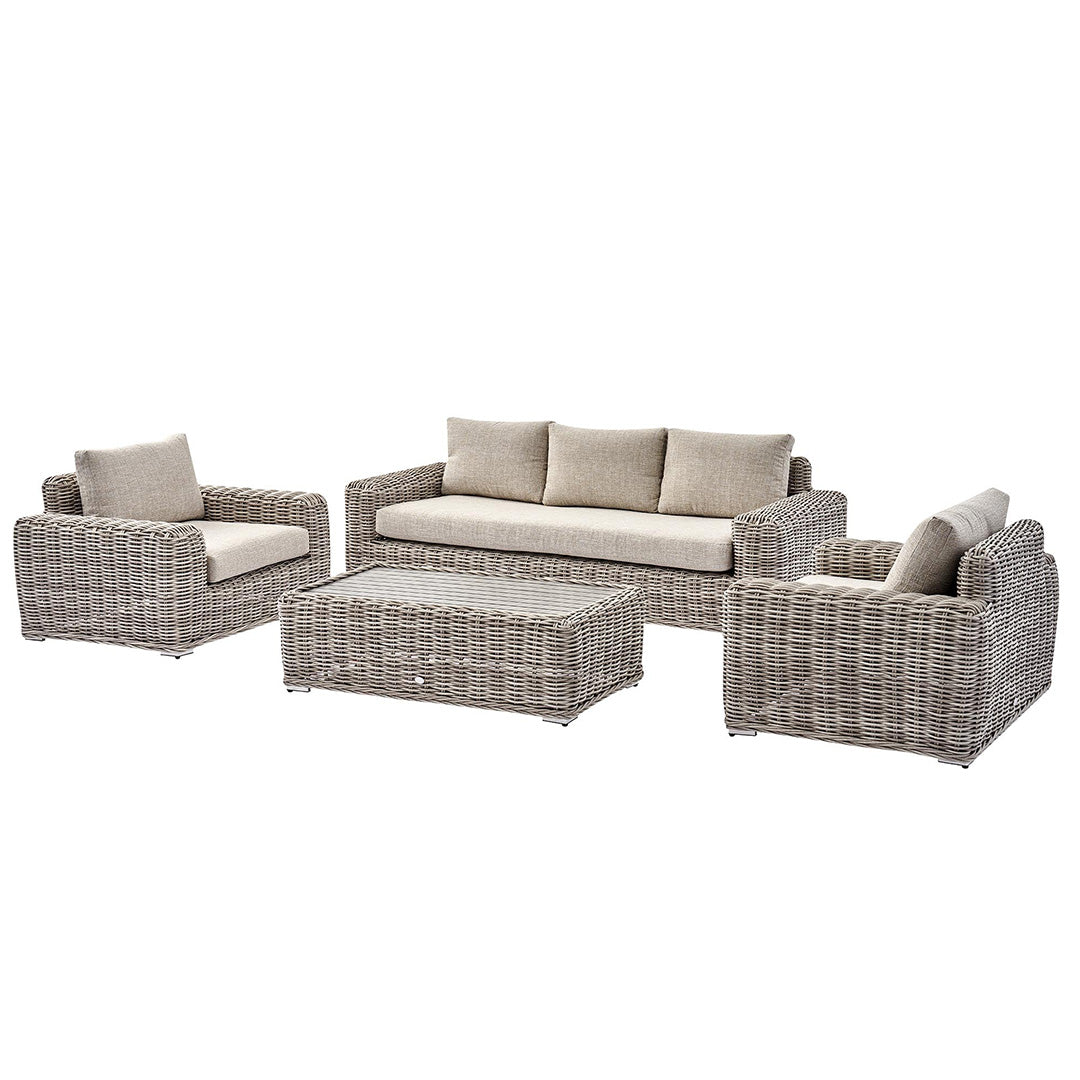 Ellery Grey Wicker Outdoor Sofa Set