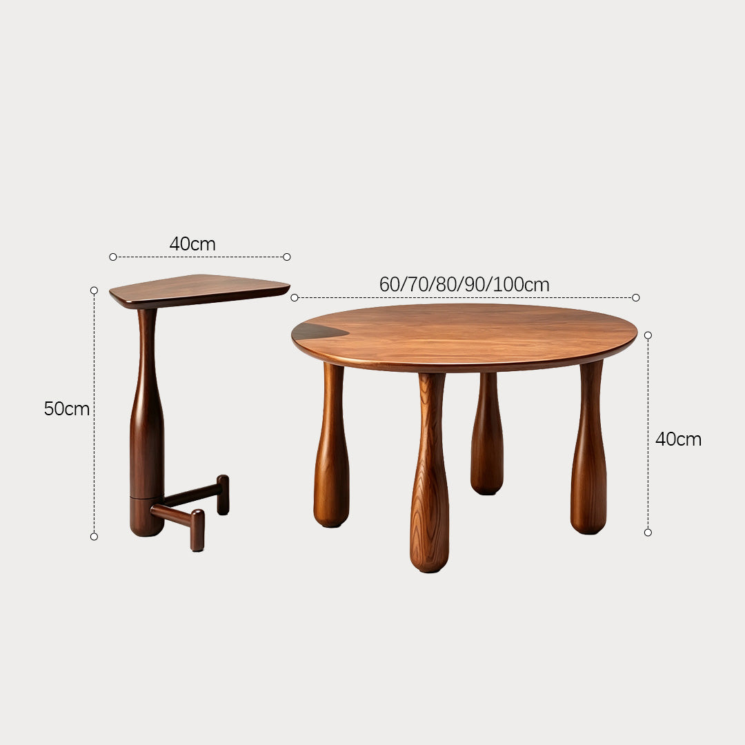 Laird Walnut Round Coffee Table
