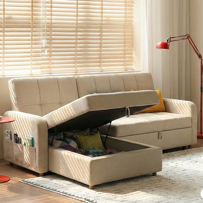 L Shape Sofa Bed With Storage