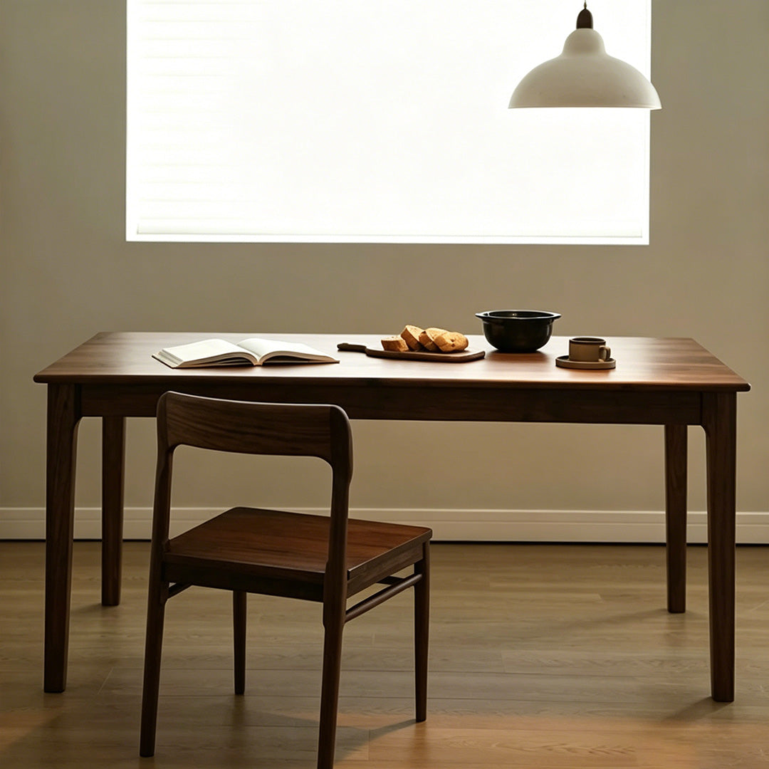 Victor Walnut Solid Wood Dining Table