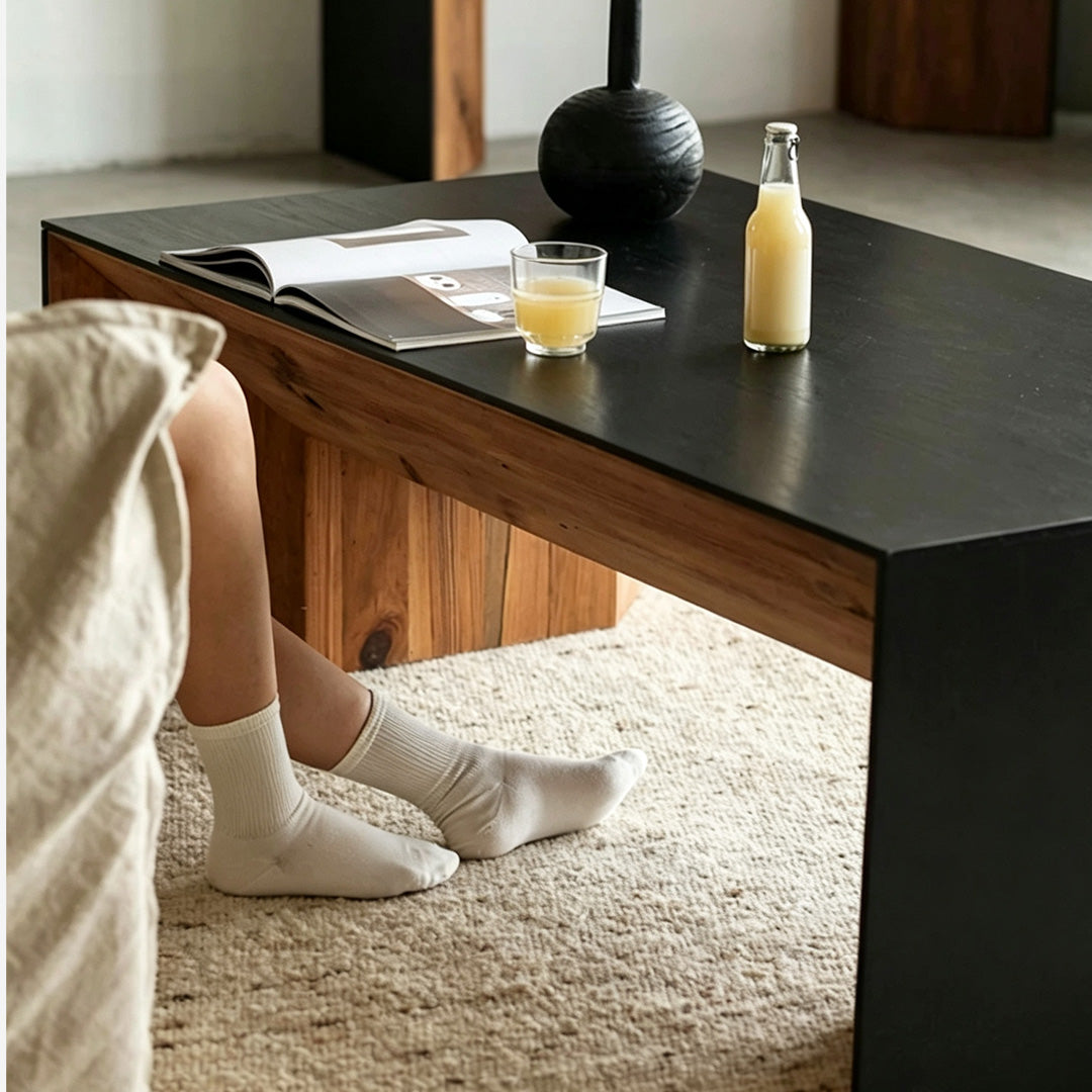 Hamish Matte Black Cube Coffee Table