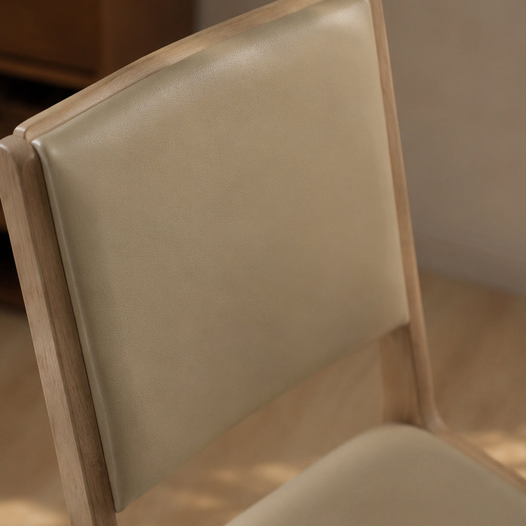 Merrick Natural Wood Cream Upholstered Dining Chair