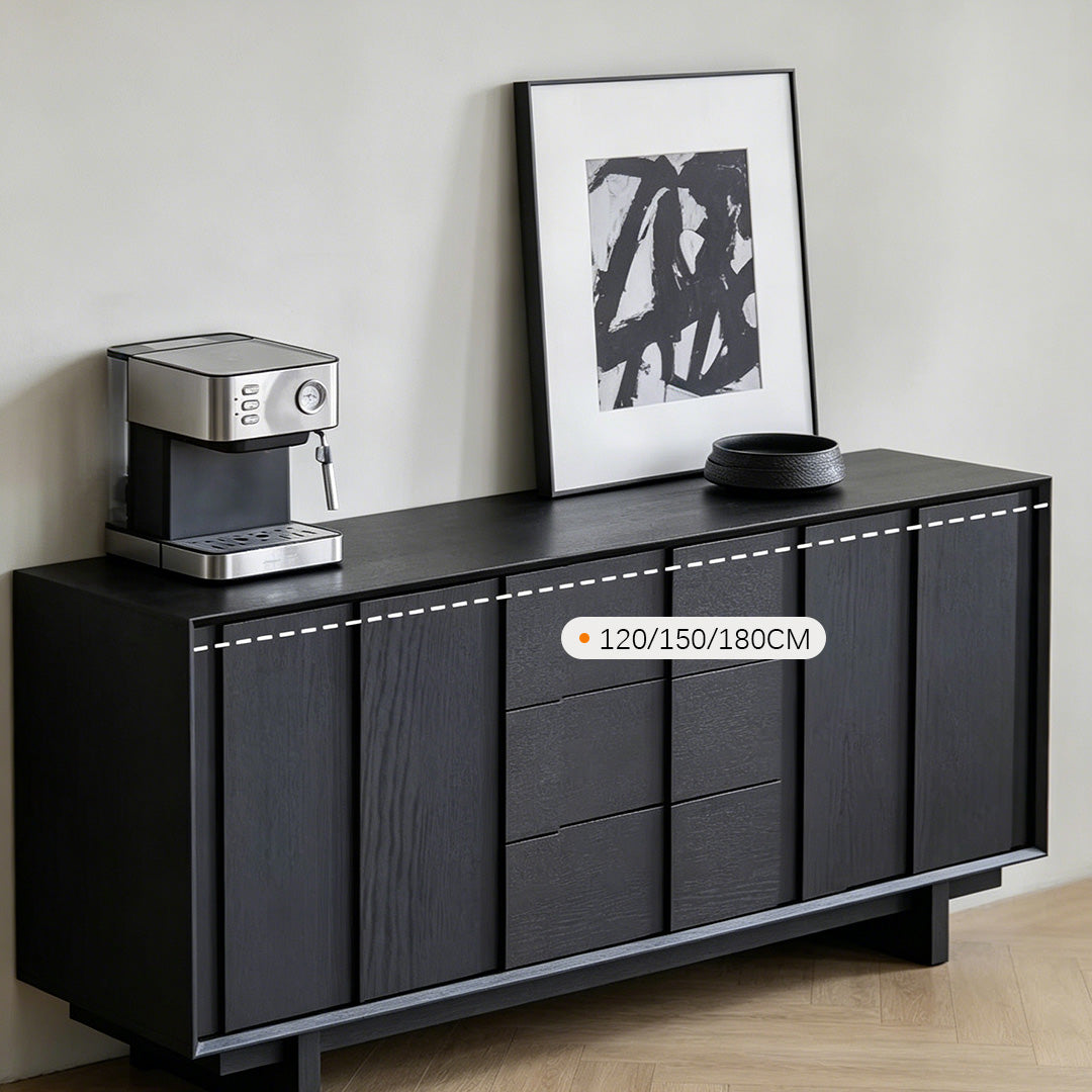 Quentin Black Oak Sideboard Cabinet