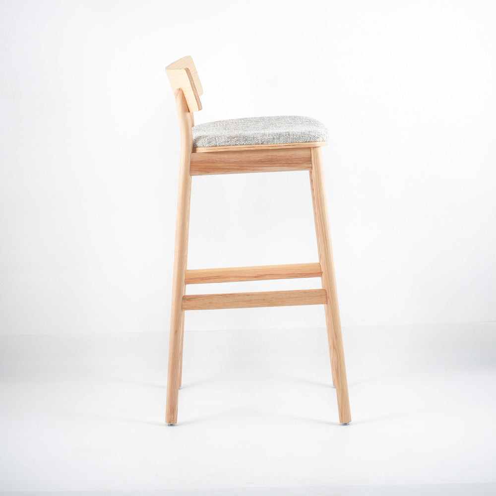Cadeiras Altas De Bar Tabouret En Bois Bar Ash Wood Bar Stool Half-removed Seat Cushion