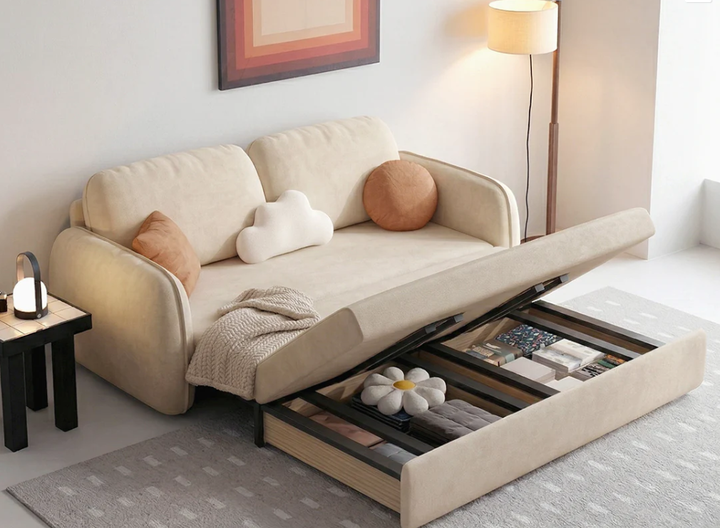 Modern Cream Style Multi-functional Foldable Sofa Bed