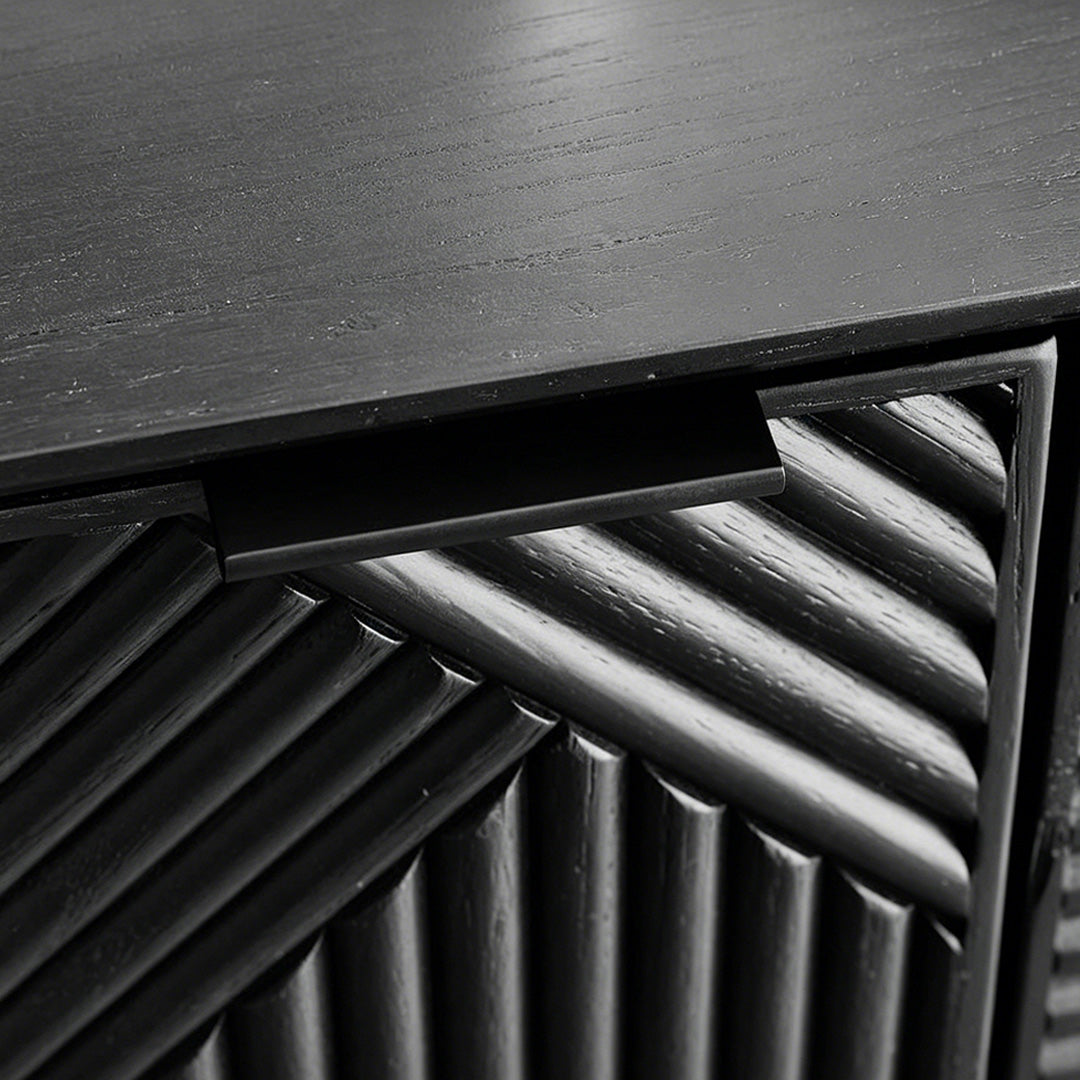 Piers Black Textured Wood Sideboard