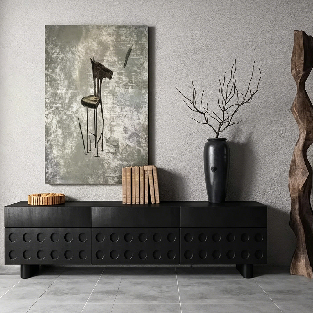 Liam Matte Black Storage TV Console