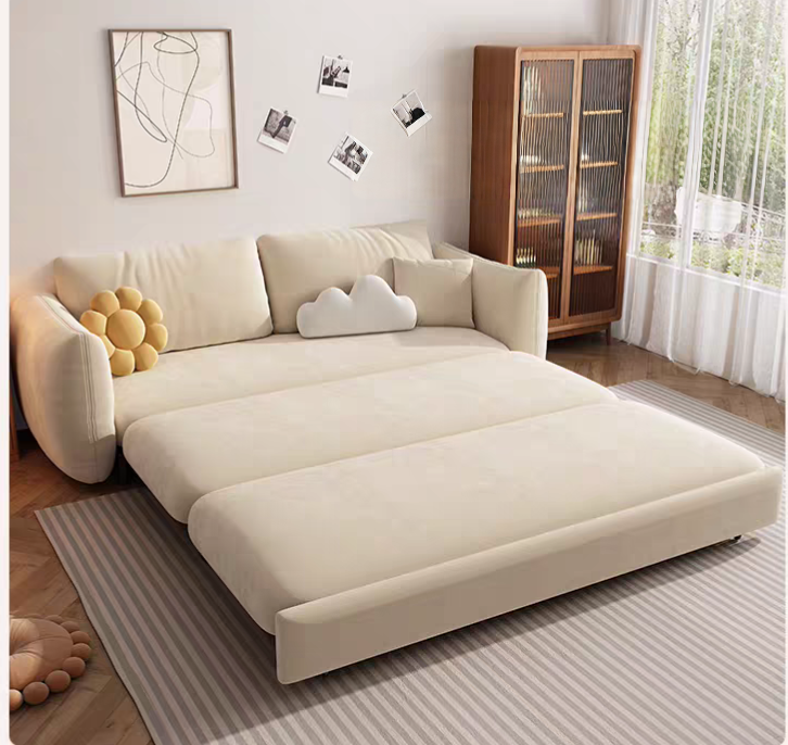 Modern Cream Style Multi-functional Foldable Sofa Bed