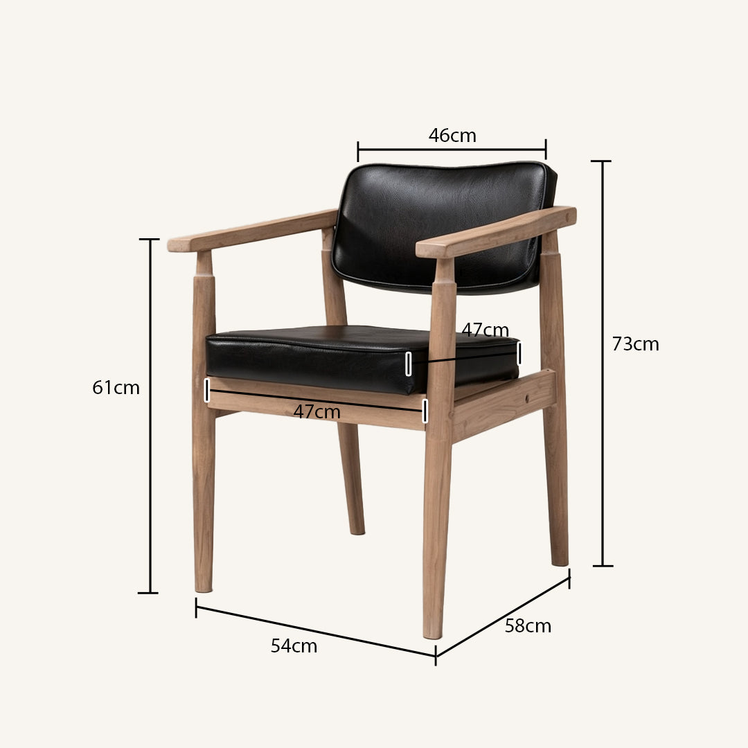 Thatcher Natural Wood Frame Dining Chair ,Wood