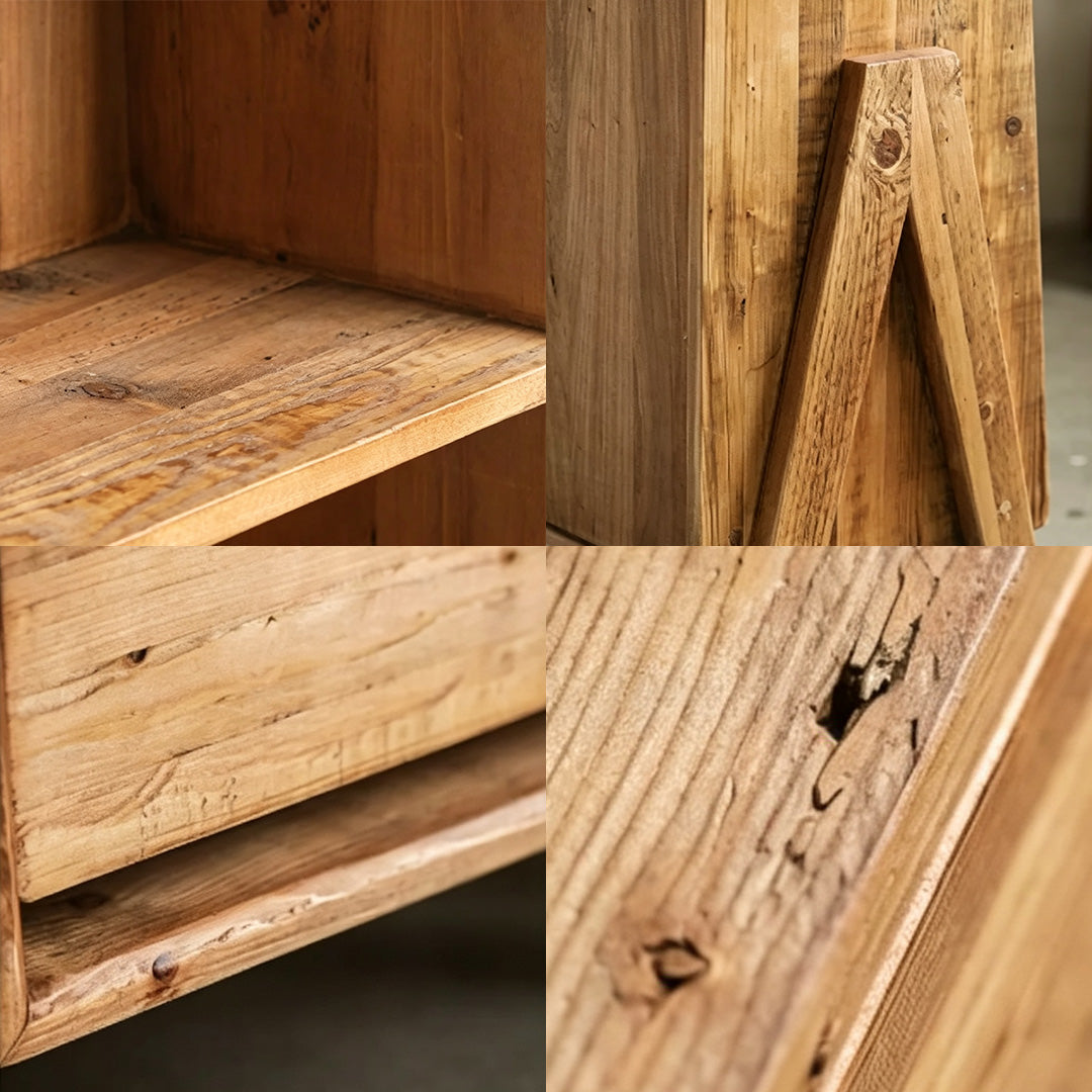 Henry Natural Wood Freestanding Shelf Unit