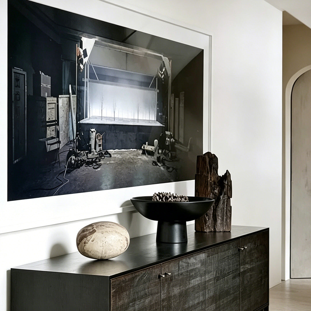 Gabriel Charcoal Textured Wood Sideboard