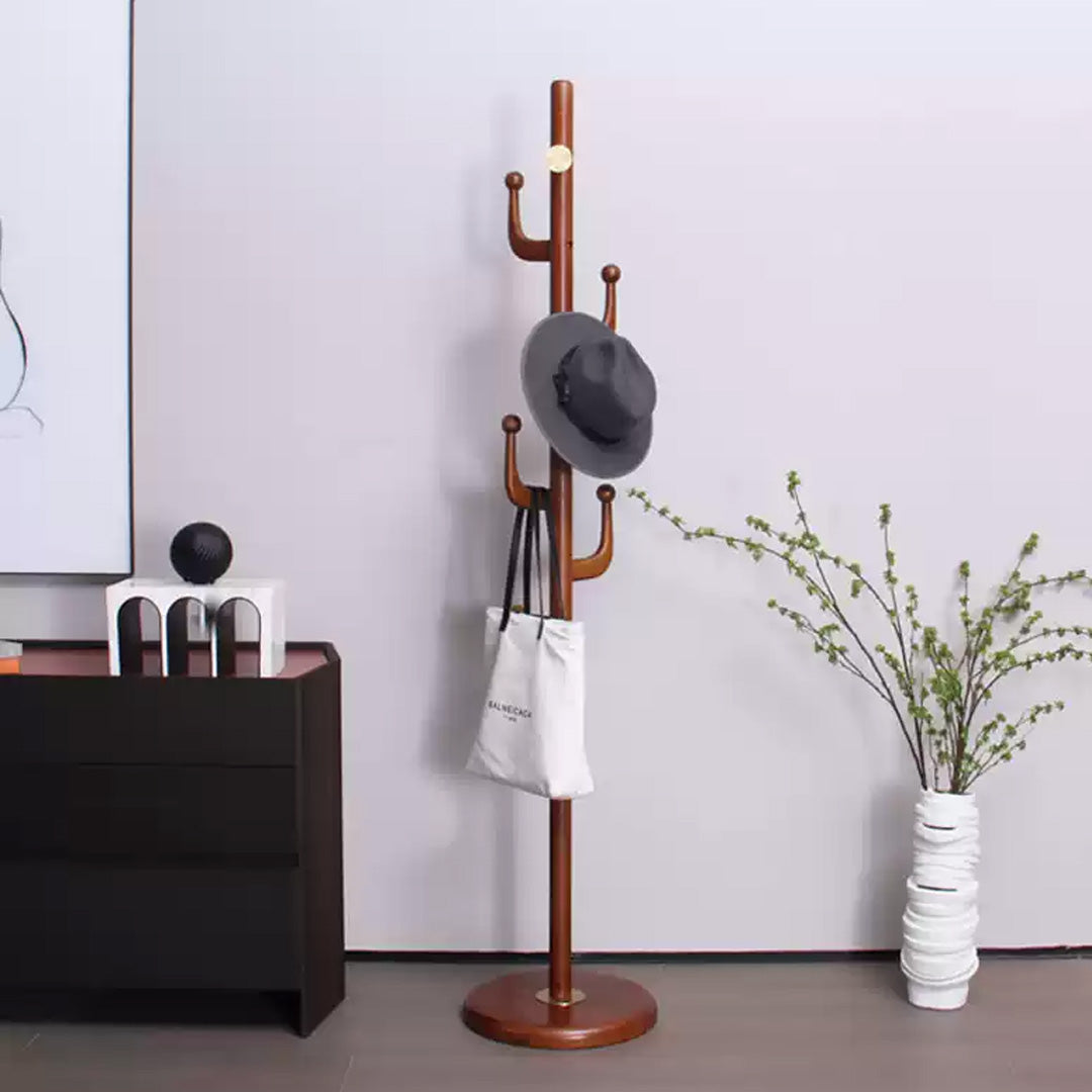Maja Walnut Rubber Wood Coat Stand